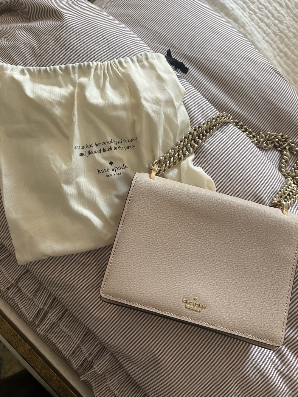 kate spade Blush Leather Chain-Strap Shoulder Bag